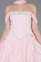 Midi Powder Color Chiffon Cocktail Dress ABK2619