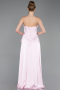 Long Powder Color Satin Prom Gown ABU6130