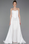 Long White Beaded Evening Dress ABU6125