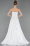 Long White Beaded Evening Dress ABU6125