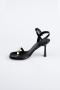 Black Leather Evening Shoe ABD2116
