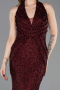 Long Burgundy Beaded Mermaid Prom Dress ABU6165