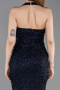 Long Navy Blue Beaded Mermaid Prom Dress ABU6165