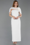 Midi White Party Dress ABK2628