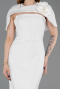 Midi White Party Dress ABK2628