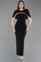 Midi Black Party Dress ABK2628
