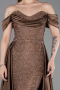 Light Brown Long Beaded Evening Dress ABU5542