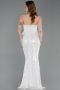 White Long Mermaid Prom Dress ABU5721