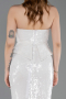 White Long Mermaid Prom Dress ABU5721