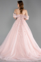 Long Powder Color Special Design Engagement Dress ABU6163