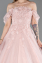 Long Powder Color Special Design Engagement Dress ABU6163