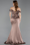 Long Bronze Satin Mermaid Prom Dress ABU6166