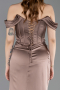 Long Bronze Satin Mermaid Prom Dress ABU6166