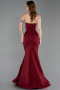 Long Burgundy Mermaid Evening Gown ABU6168