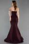 Long Cherry Colored Mermaid Evening Gown ABU6168