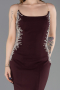 Long Cherry Colored Mermaid Evening Gown ABU6168
