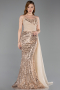 Long Gold Scaly Evening Dress ABU6173