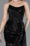 Long Black Scaly Plus Size Engagement Dress ABU6174
