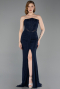 Long Navy Blue Dantelle Evening Gown ABU6169