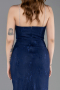 Long Navy Blue Dantelle Prom Gown ABU6172