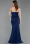 Long Navy Blue Dantelle Prom Gown ABU6172