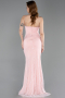 Long Powder Color Dantelle Prom Gown ABU6172