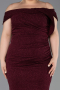 Long Burgundy Plus Size Evening Gown ABU5714