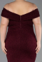 Long Burgundy Plus Size Evening Gown ABU5714