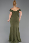 Olive Drab Long Plus Size Evening Gown ABU5714