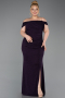 Purple Long Plus Size Evening Gown ABU5714