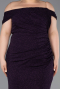 Purple Long Plus Size Evening Gown ABU5714