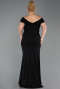 Long Black Plus Size Evening Gown ABU5714