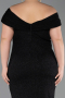 Long Black Plus Size Evening Gown ABU5714