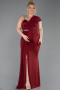 Burgundy Long Formal Plus Size Dress ABU5827