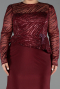 Long Burgundy Plus Size Evening Dress ABU6183