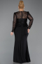 Long Black Plus Size Evening Dress ABU6183