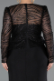 Long Black Plus Size Evening Dress ABU6183