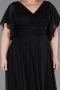 Midi Black Plus Size Cocktail Dress ABK2622