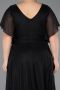 Midi Black Plus Size Cocktail Dress ABK2622
