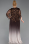 Brown Long Chiffon Plus Size Evening Gown ABU4633