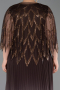 Brown Long Chiffon Plus Size Evening Gown ABU4633