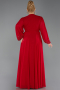 Red Long Chiffon Plus Size Evening Dress ABU3075