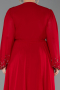Red Long Chiffon Plus Size Evening Dress ABU3075