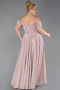 Powder Color Long Oversized Evening Dress ABU5716