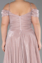 Powder Color Long Oversized Evening Dress ABU5716