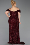Long Burgundy Plus Size Evening Gown ABU5232