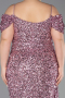 Powder Color Long Plus Size Evening Gown ABU5232