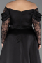 Long Black Satin Formal Plus Size Dress ABU5261