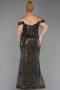 Long Olive Drab Scaly Plus Size Evening Gown ABU6098