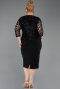Midi Black Scaly Plus Size Cocktail Dress ABK2631
